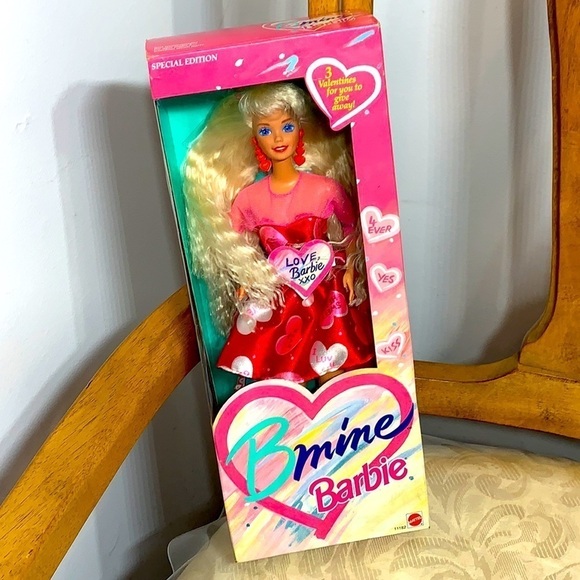 Vintage 1993 be mine Valentine’s Day Barbie Mattel special edition Cards new - Picture 1 of 8